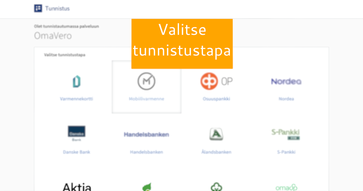 Toiseksi valitse tunnistustapa, kotitalousvähennys, talon maalaus Oulussa toteuttaa Maalissa.fi.